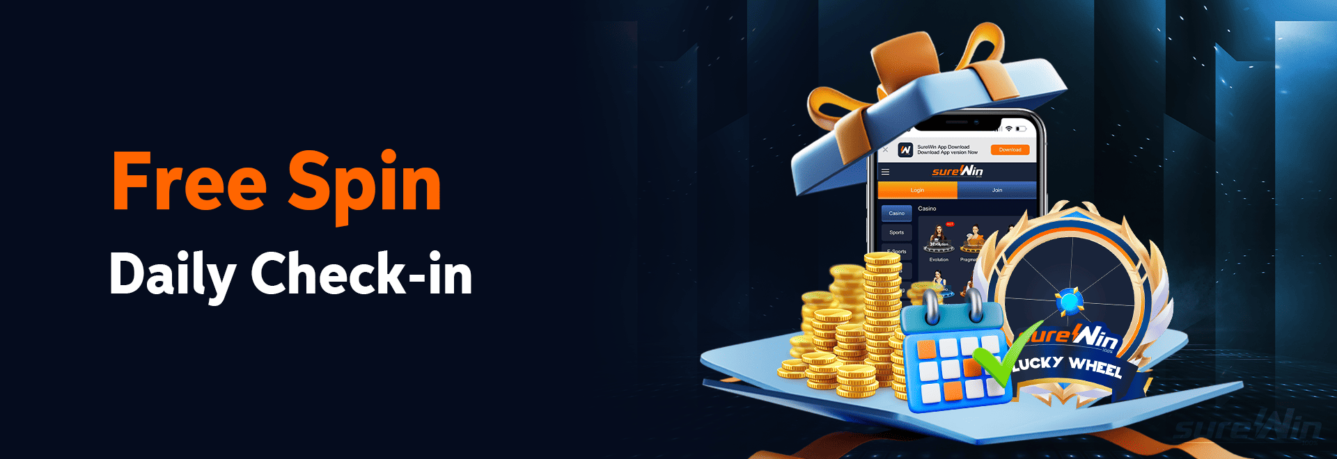 Free Spin Check-In - sureWin Malaysia
